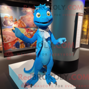 Blue Lizard-mascottekostuum...