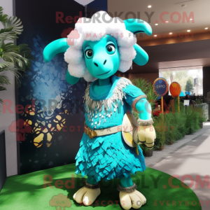 Turquoise Ram mascot...