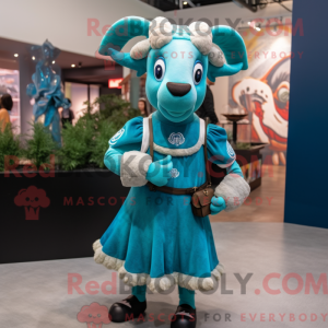 Turquoise Ram mascot...