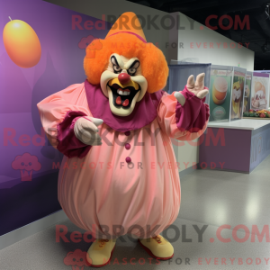 Peach Evil Clown mascot...