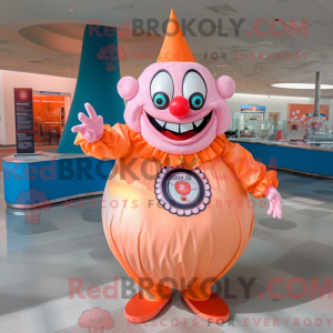 Peach Evil Clown mascot...