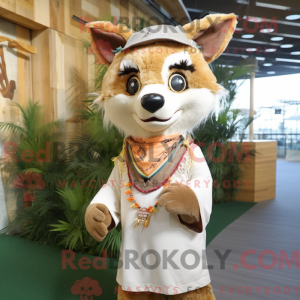 Tan Fox maskotdraktfigur...