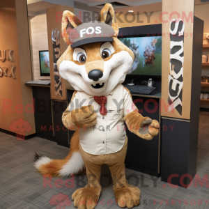 Tan Fox maskodraktfigur...