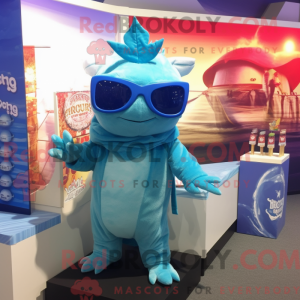 Sky Blue Axolotls mascot...