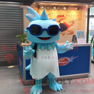 Sky Blue Axolotls mascot...