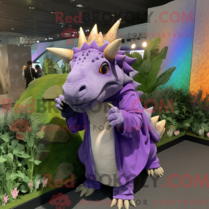 Lavender Triceratops mascot...