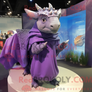 Lavender Triceratops mascot...