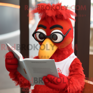 Red Hens mascot costume...