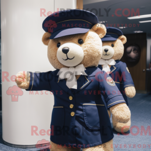 Navy Teddy Bear mascot...