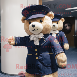 Navy Teddybär Maskottchen...