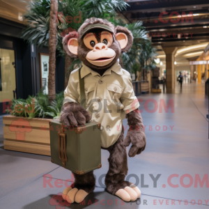 Tan Chimpanzee mascot...