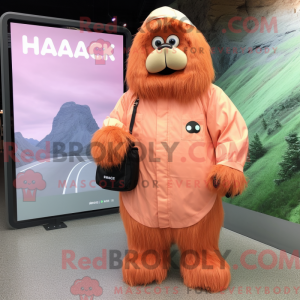 Peach Sasquatch maskot...