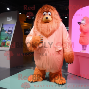 Peach Sasquatch maskot...