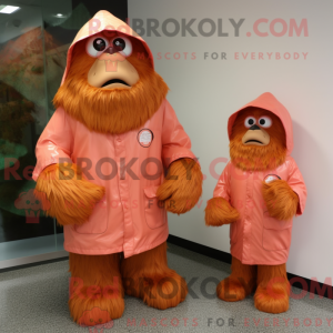 Peach Sasquatch Maskottchen...