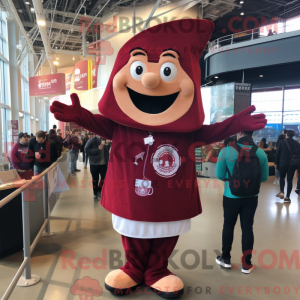 Maroon Pizza Slice mascot...