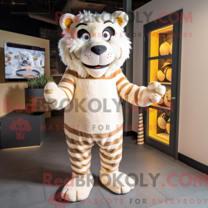 Cream Tiger mascot costume...