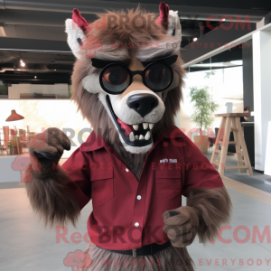 Maroon Werewolf maskot...