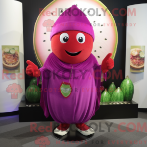 Magenta melon maskot...