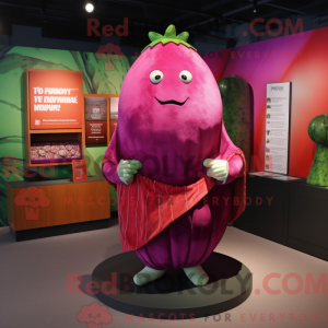 Magenta melon maskot...