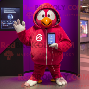 Magenta Pinguin Maskottchen...