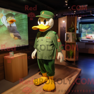 Forest Green Duck mascot...