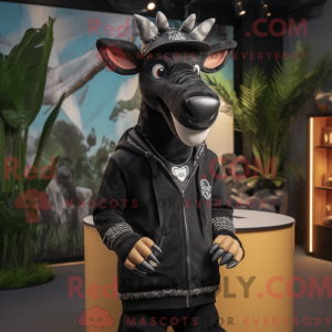 Black Okapi mascot costume...