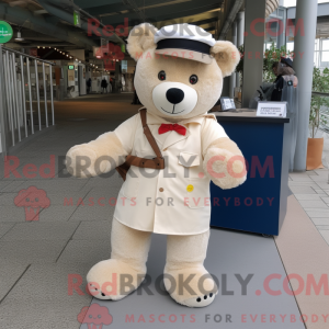 Beige Teddy Bear mascot...