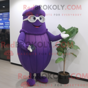 Aubergine maskot kostyme...