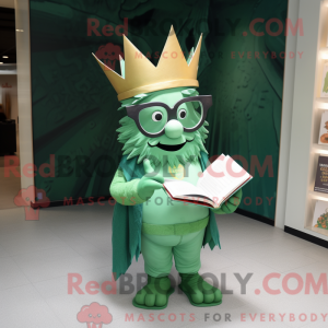 Green King maskot kostume...