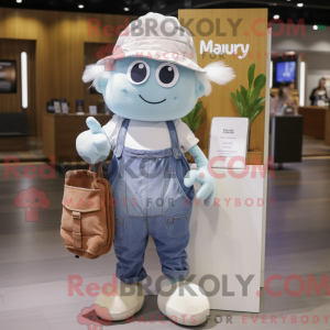 White Plum mascot costume...