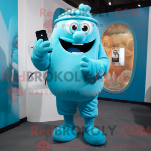 Cyan Phone Maskottchen...