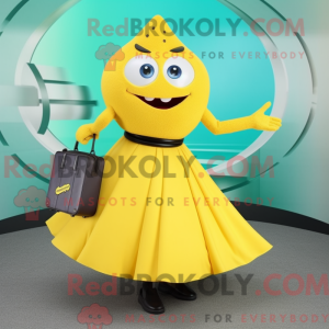 Yellow Ray mascot costume...