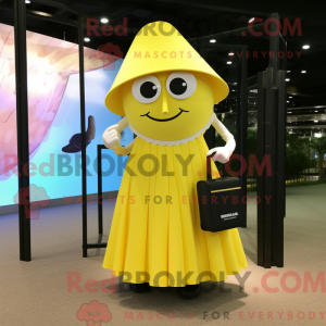 Yellow Ray mascot costume...