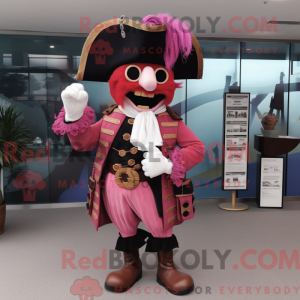 Pink Pirate mascot costume...
