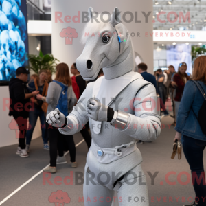 Sølvheste maskot kostume...