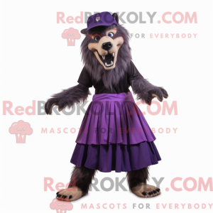 Purple Werewolf mascot...