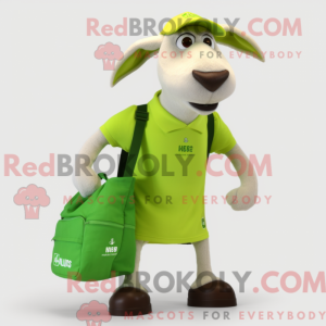 Lime Green Boer Goat mascot...