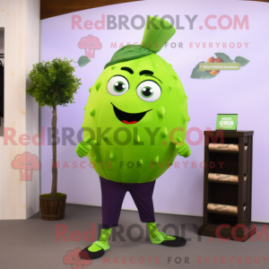 Grøn Grape maskot kostume...