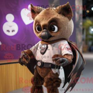 Brown Bat mascot costume...