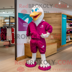 Magenta Goose Maskottchen...