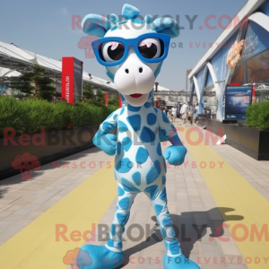 Sky Blue Giraffe máscara de...