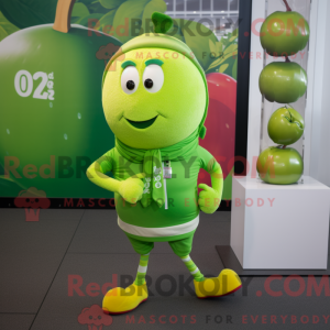Limegrøn æble maskot...