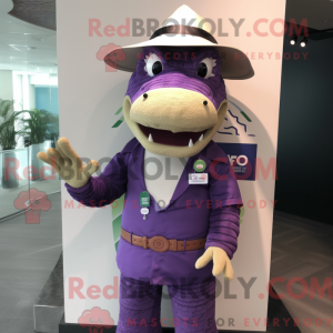 Lilla krokodille maskot...