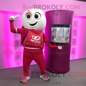 Magenta Soda Can maskot...