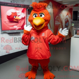 Red Tandoori Chicken mascot...