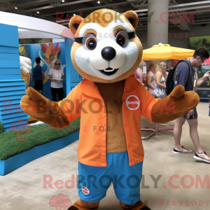 Orange Ferret mascot...