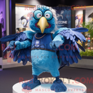 Blue Vulture mascot costume...