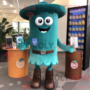 Teal Chocolate Bar mascot...