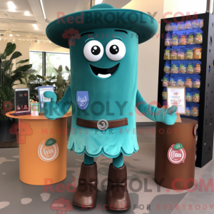 Teal Chocolate Bar maskot...