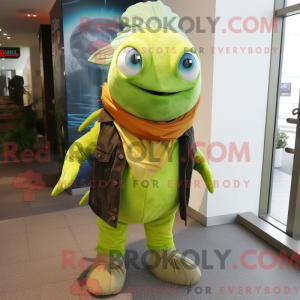 Lime Green Tuna mascot...